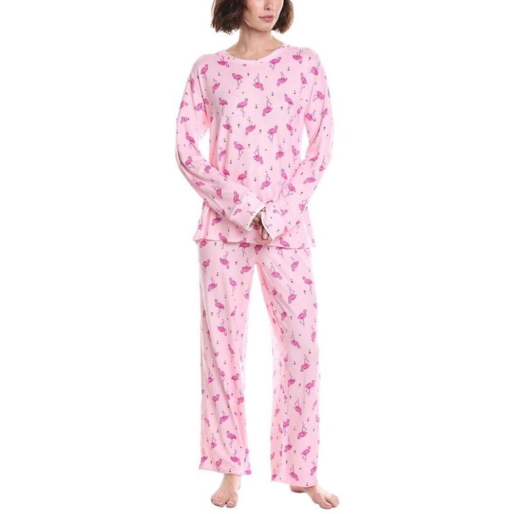 Ellen Tracy Womens 2Pc Pajama Set, Pink